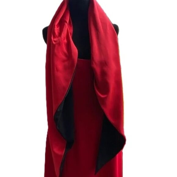 Jones New York red formal evening gown with cover size 10 - Picture 2 of 4